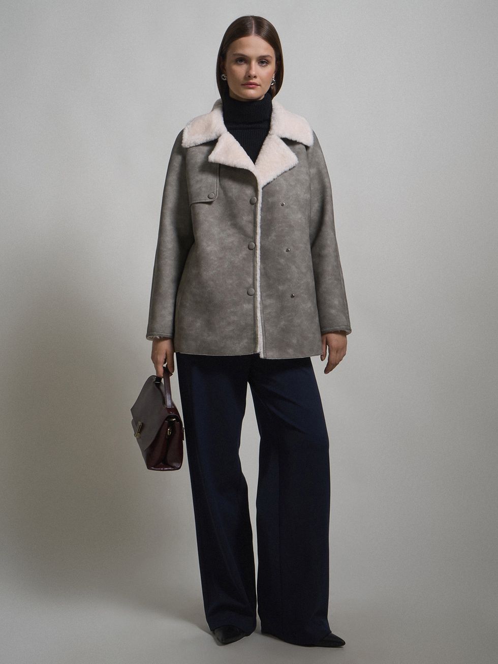 ДУБЛЕНКА ЖЕНСКАЯ, СЕРАЯ