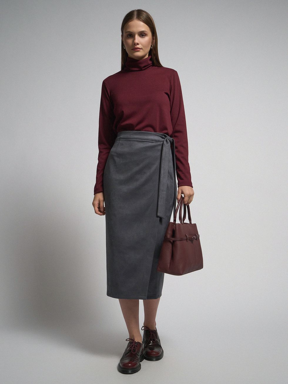 ЮБКА ЖЕНСКАЯ, СЕРАЯ