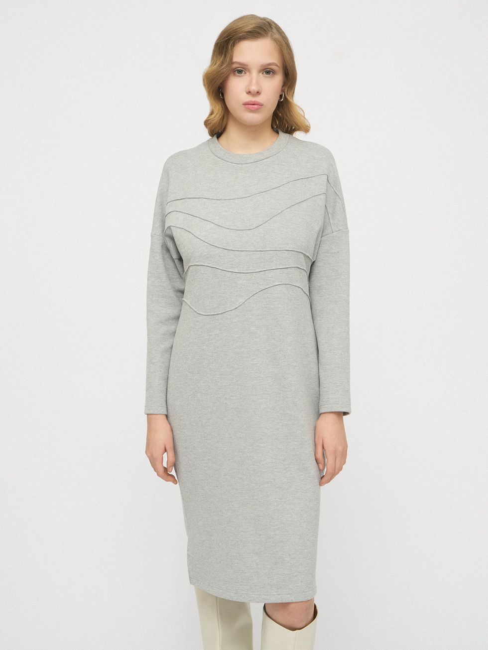 ПЛАТЬЕ ЖЕНСКОЕ, СЕРОЕ