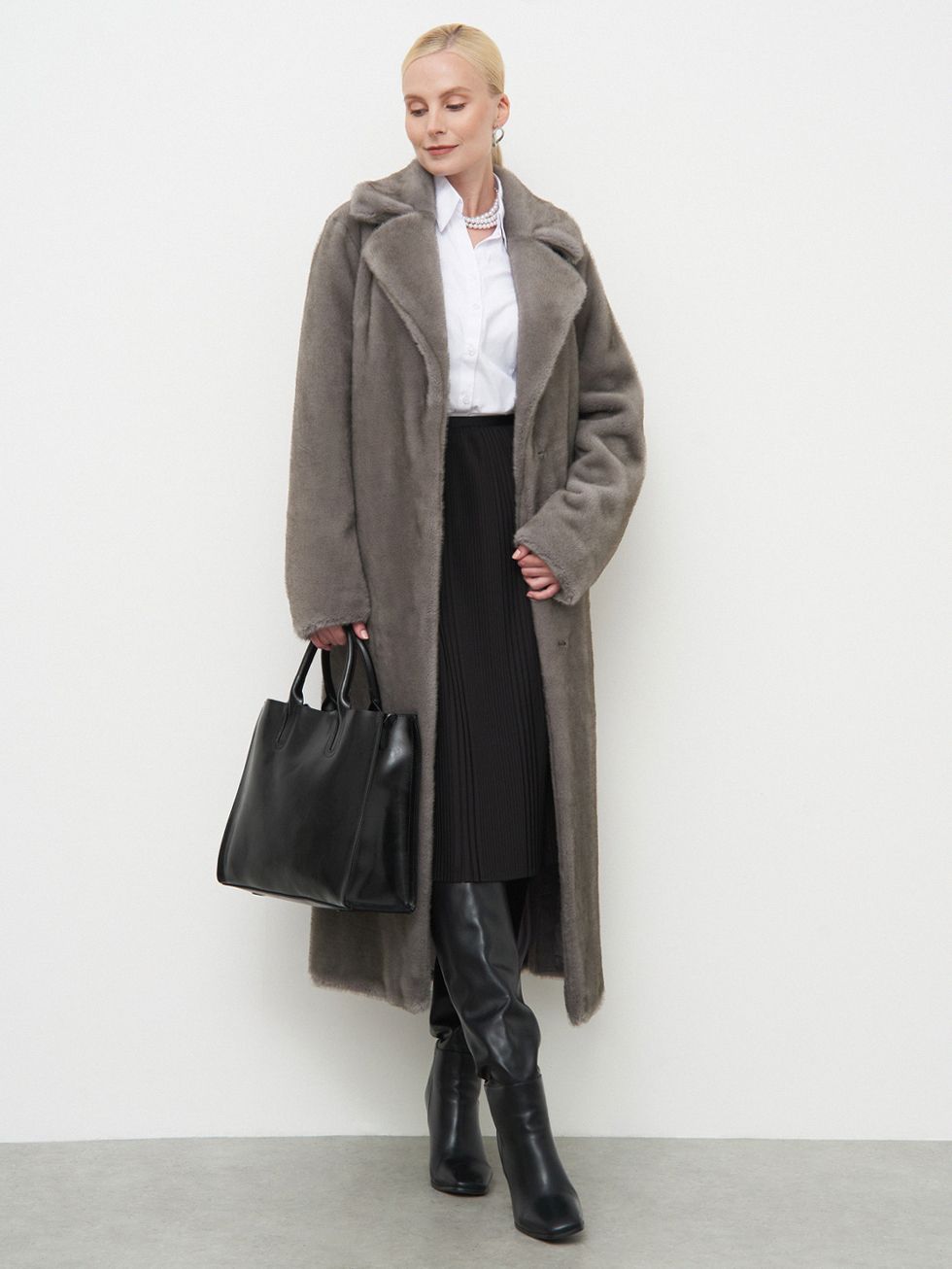 ШУБА СЕРАЯ, ПОЛИЭСТЕР