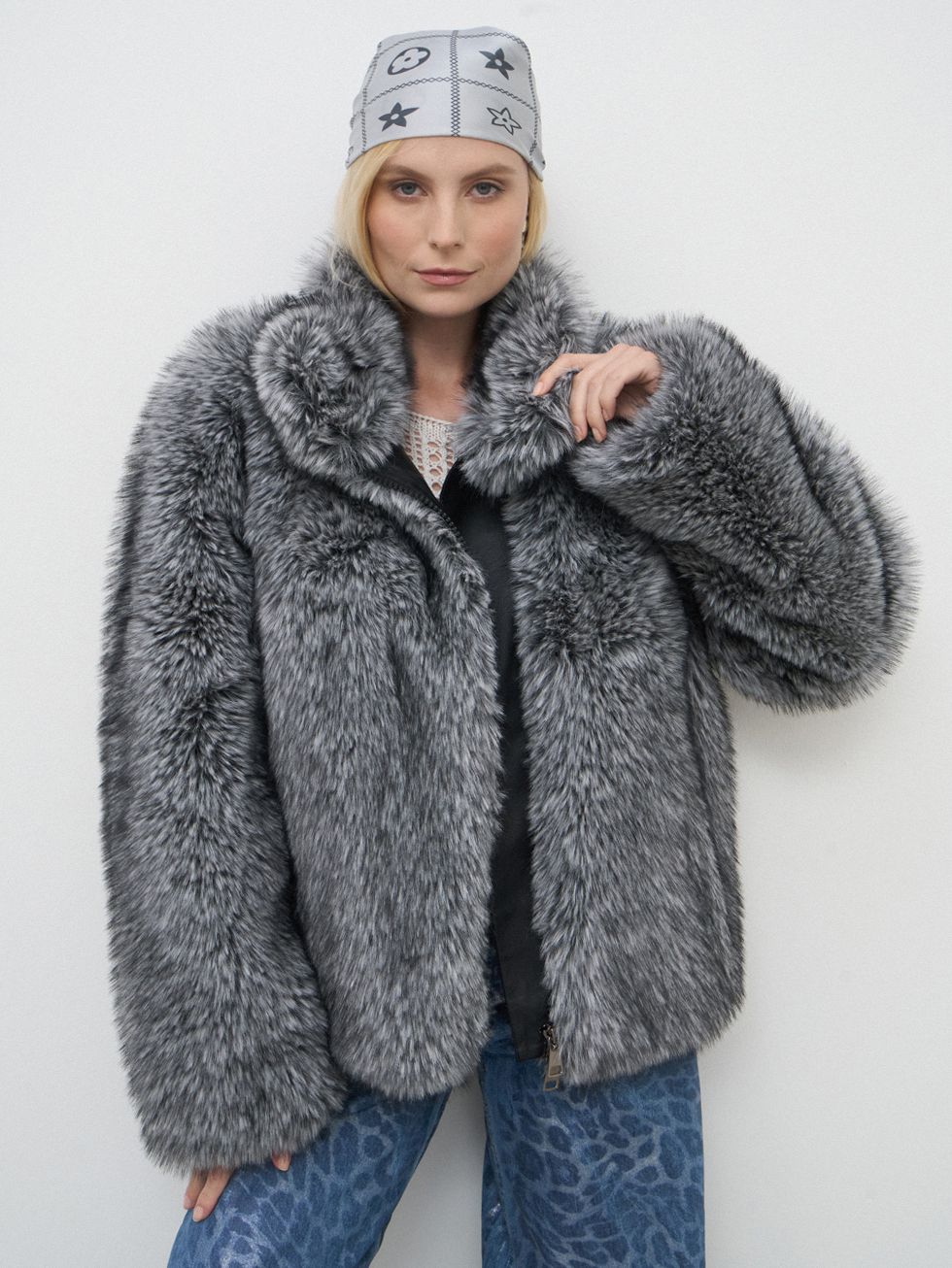 ШУБА СЕРАЯ, ЭКО-МЕХ