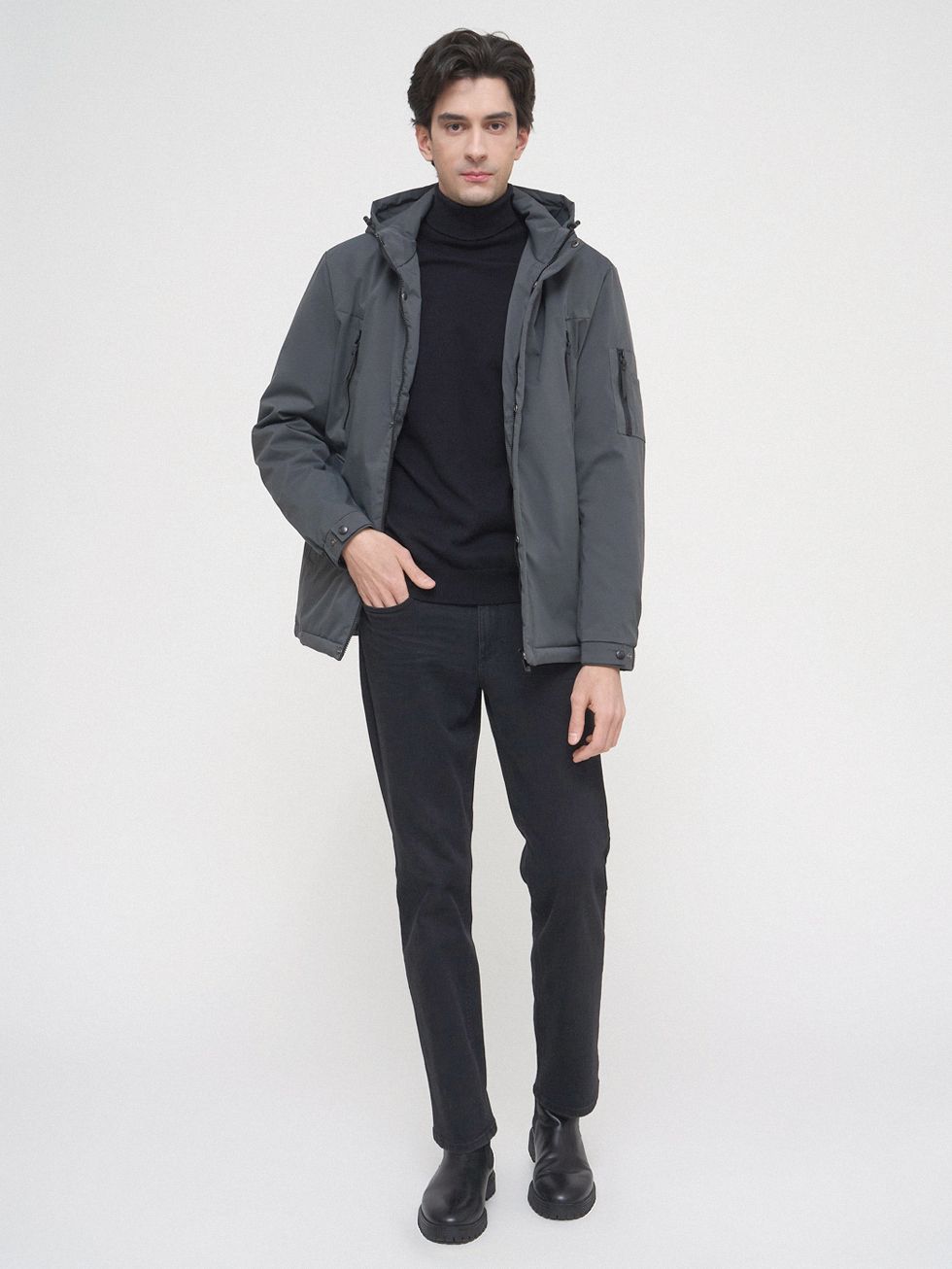 ВЕТРОВКА МУЖСКАЯ, СЕРАЯ