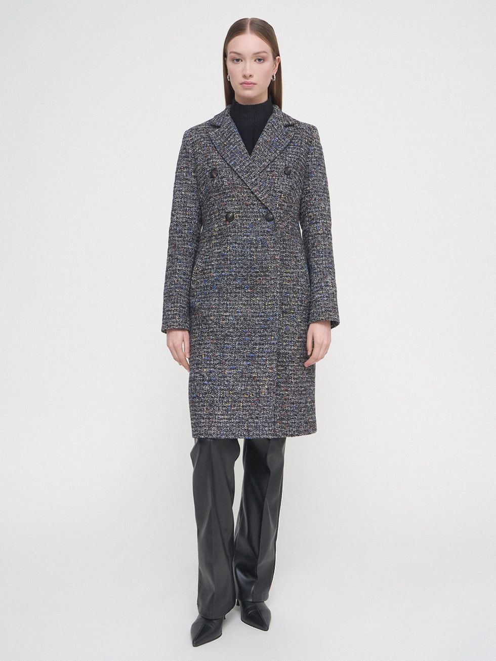 ТЕКСТИЛЬНОЕ ПАЛЬТО ЖЕНСКОЕ, СЕРОЕ