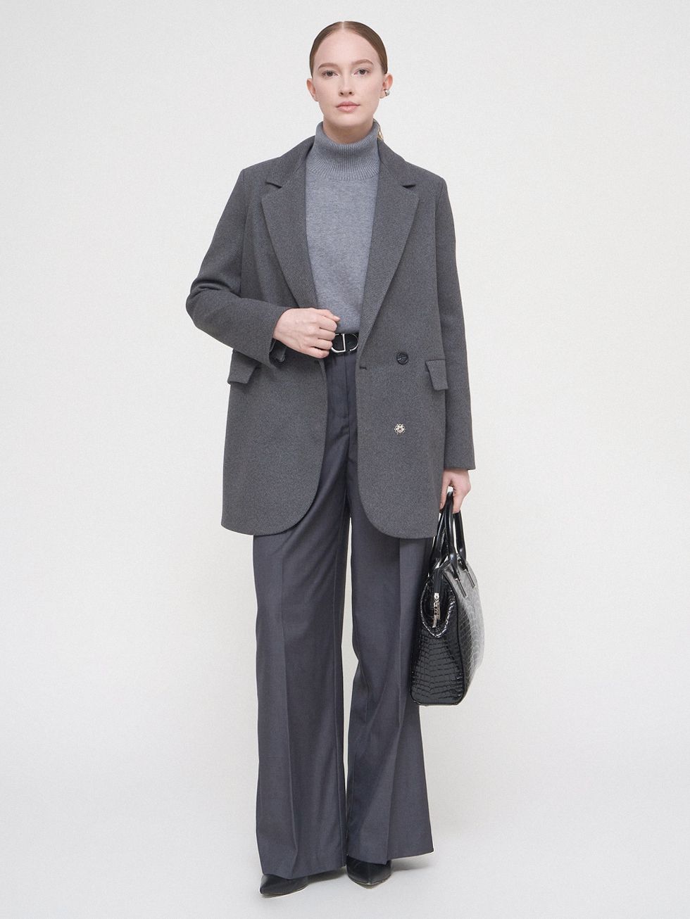 ТЕКСТИЛЬНОЕ ПАЛЬТО ЖЕНСКОЕ, СЕРОЕ