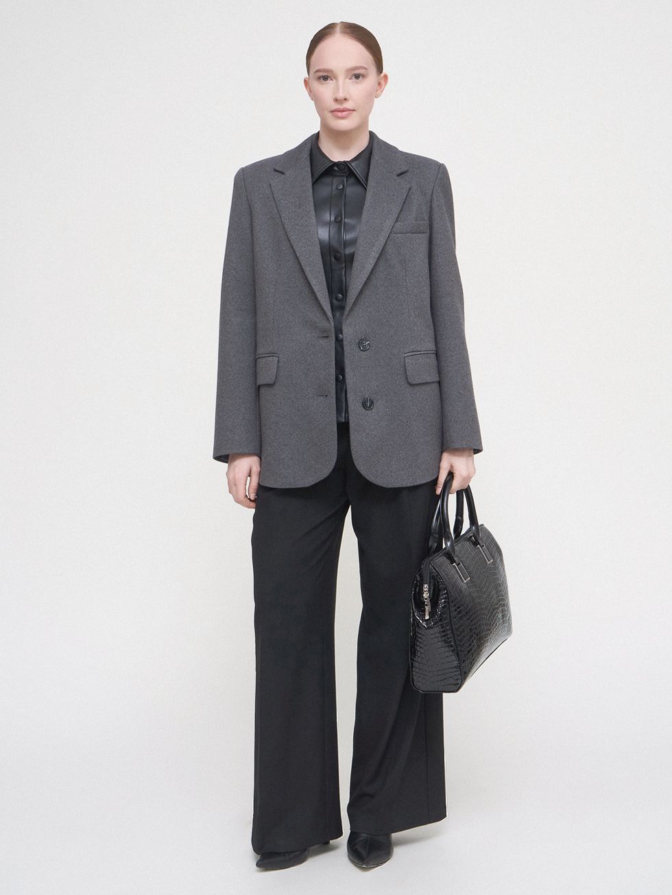 ТЕКСТИЛЬНОЕ ПАЛЬТО ЖЕНСКОЕ, СЕРОЕ