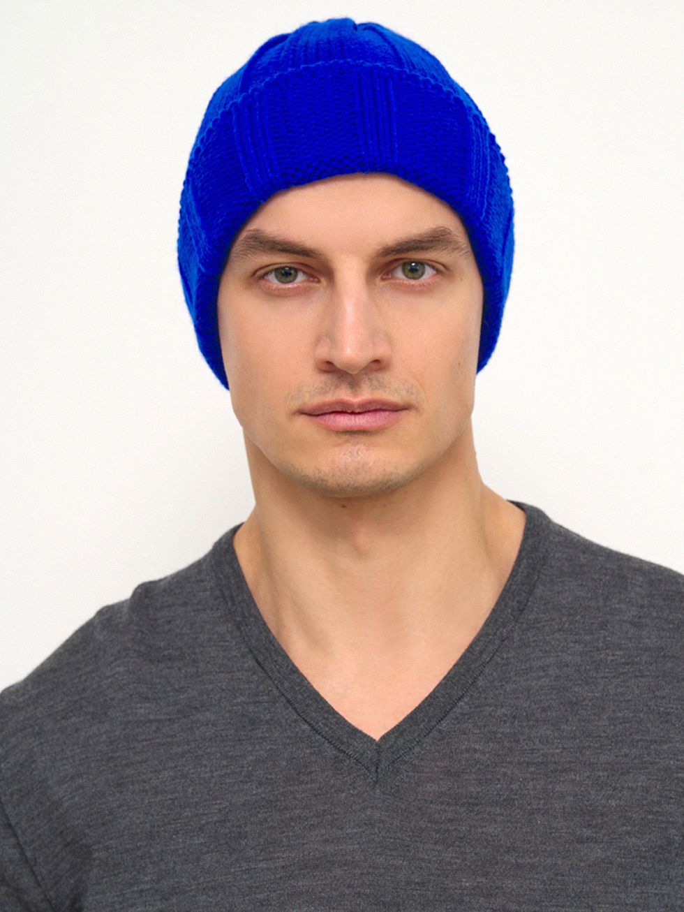 ШАПКА МУЖСКАЯ, СИНЯЯ