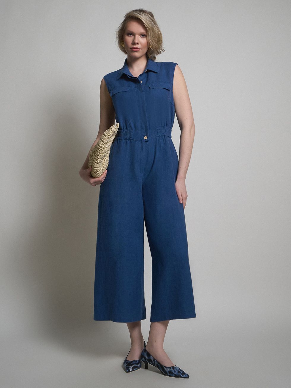 КОМБИНЕЗОН ЖЕНСКИЙ, СИНИЙ