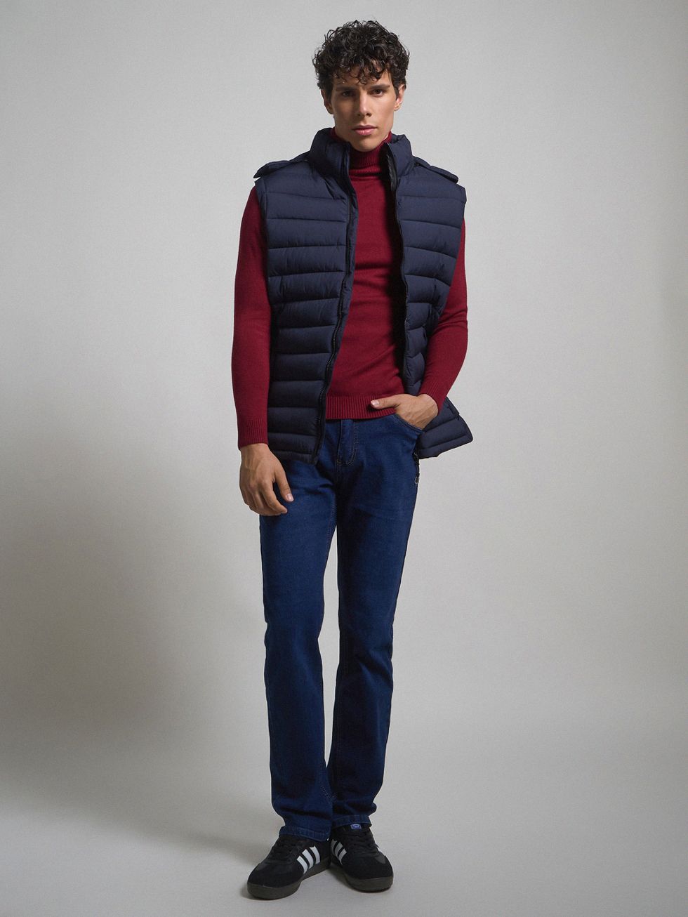 ПУХОВЫЙ ЖИЛЕТ МУЖСКОЙ, СИНИЙ
