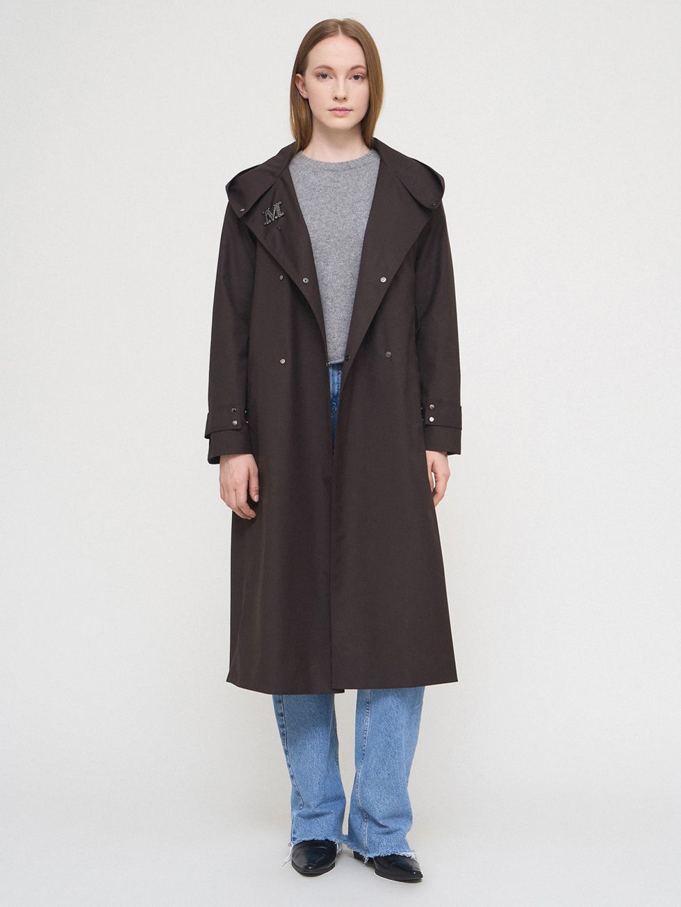 ТРЕНЧ ЖЕНСКИЙ, ТЕМНО-КОРИЧНЕВЫЙ