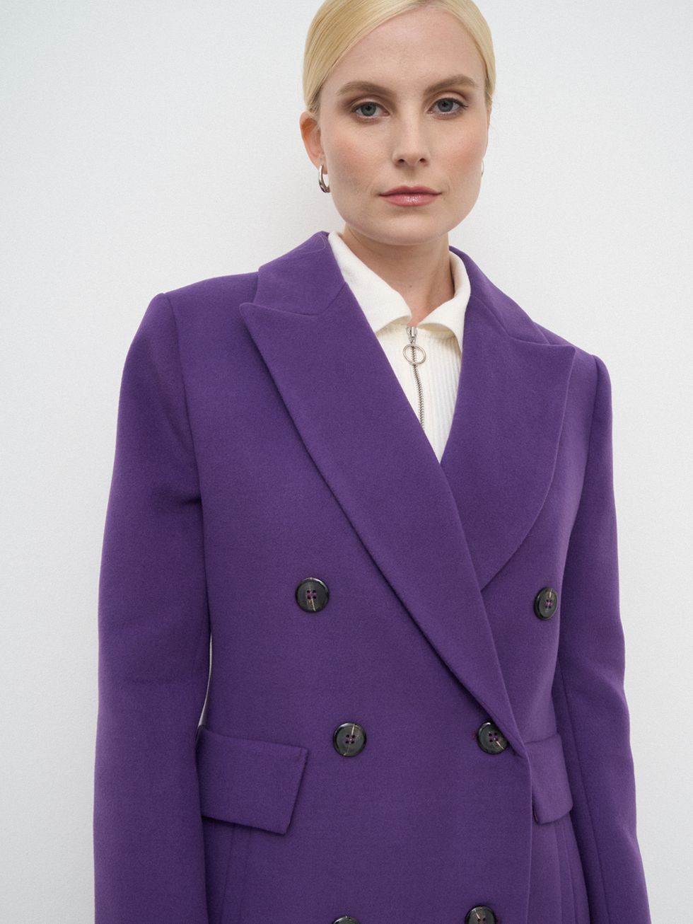 ТЕКСТИЛЬНОЕ ПАЛЬТО ЖЕНСКОЕ, ФИОЛЕТОВОЕ