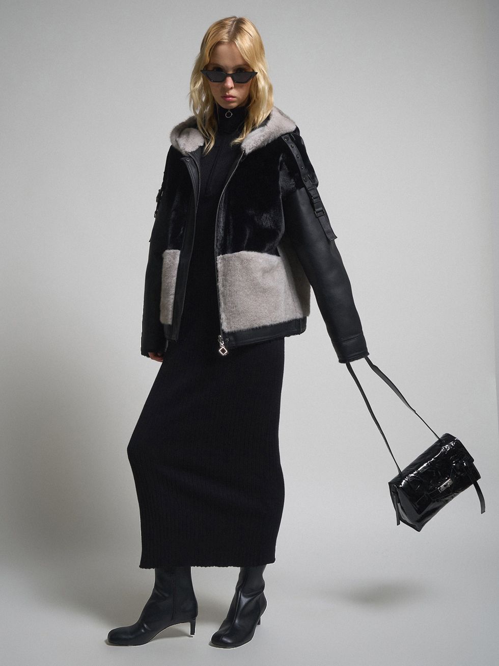 ШУБА ЧЕРНАЯ, ЭКО-МЕХ