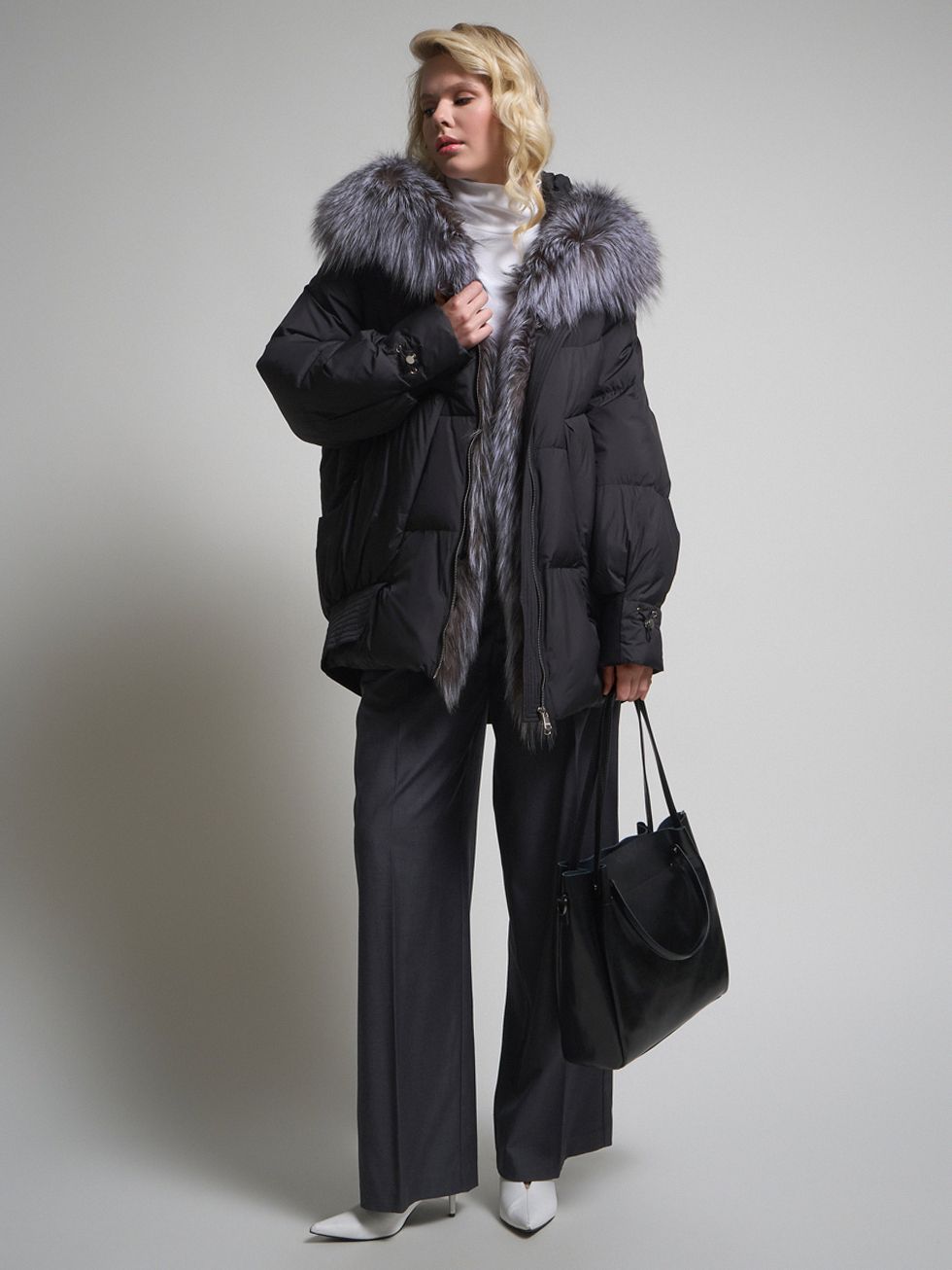 ПУХОВИК ЖЕНСКИЙ, ЧЕРНЫЙ