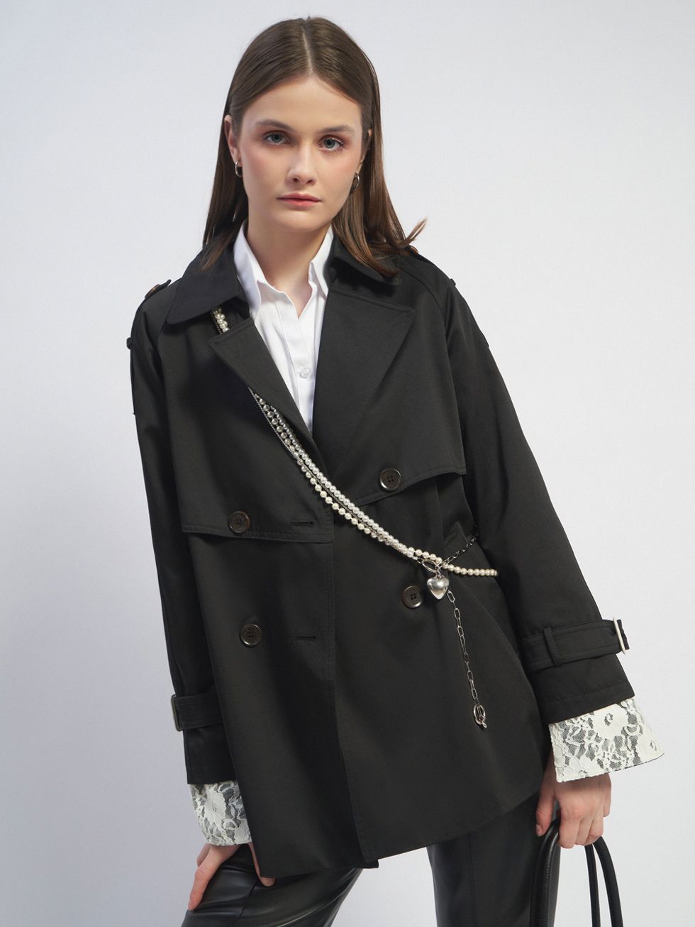 ТРЕНЧ ЖЕНСКИЙ, ЧЕРНЫЙ