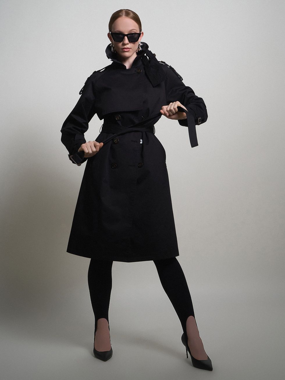 ТРЕНЧ ЖЕНСКИЙ, ЧЕРНЫЙ