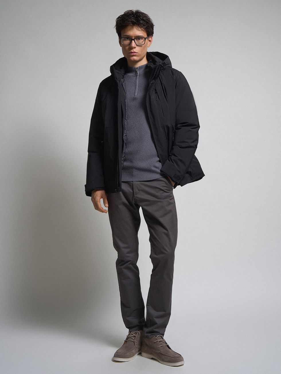 ПУХОВИК МУЖСКОЙ, ЧЕРНЫЙ