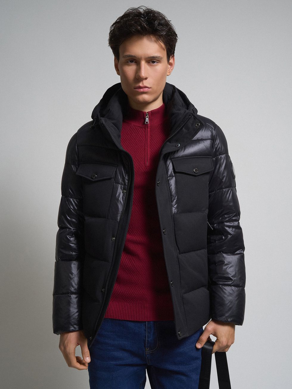 ПУХОВИК МУЖСКОЙ, ЧЕРНЫЙ