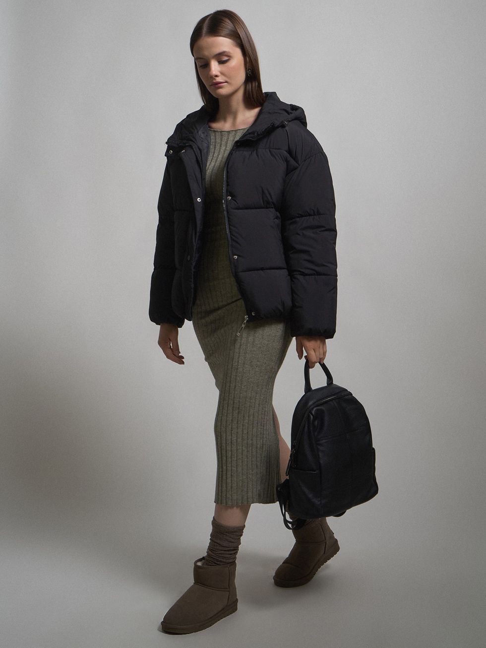 ПУХОВИК ЖЕНСКИЙ, ЧЕРНЫЙ