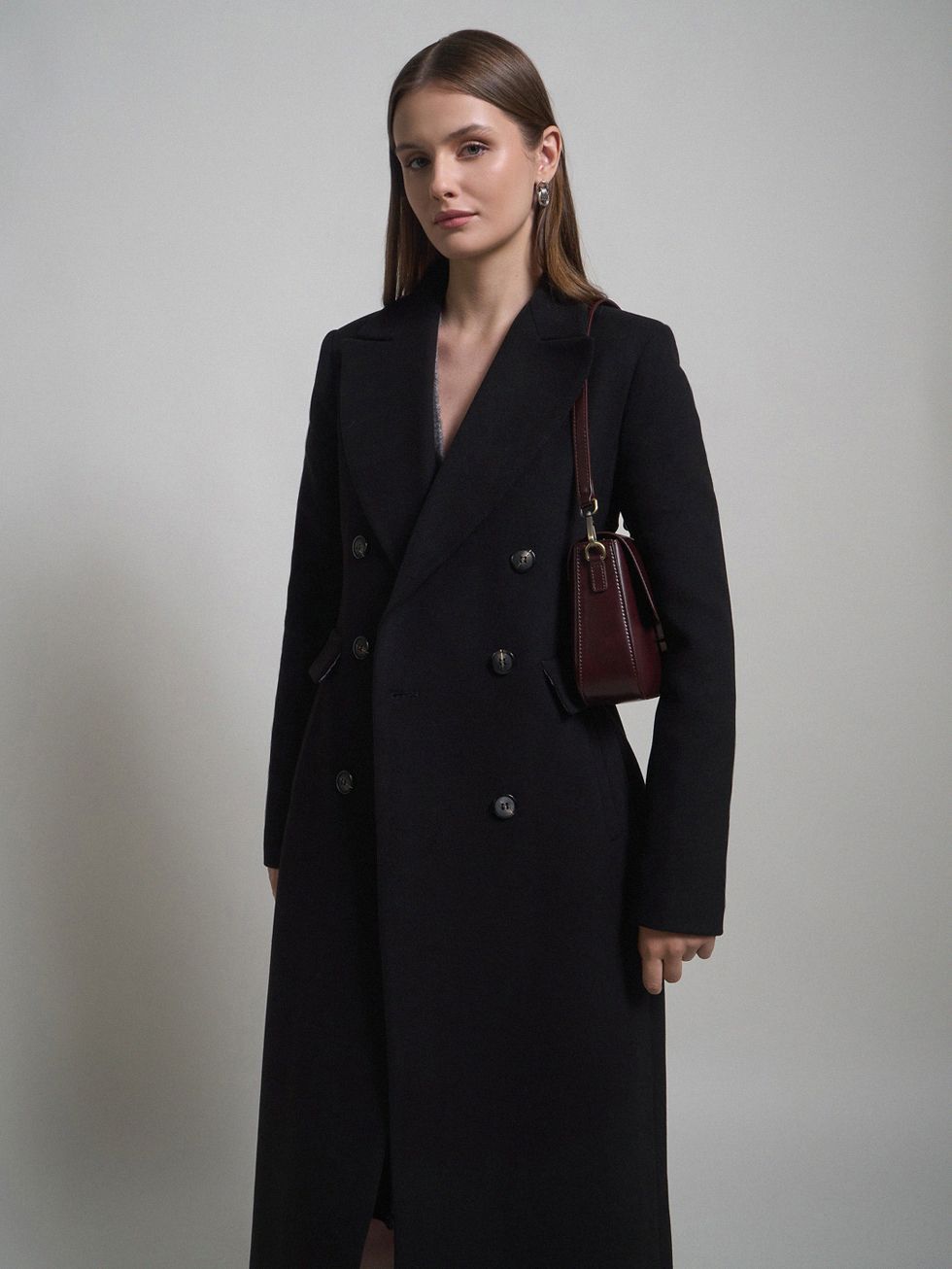 ТЕКСТИЛЬНОЕ ПАЛЬТО ЖЕНСКОЕ, ЧЕРНОЕ