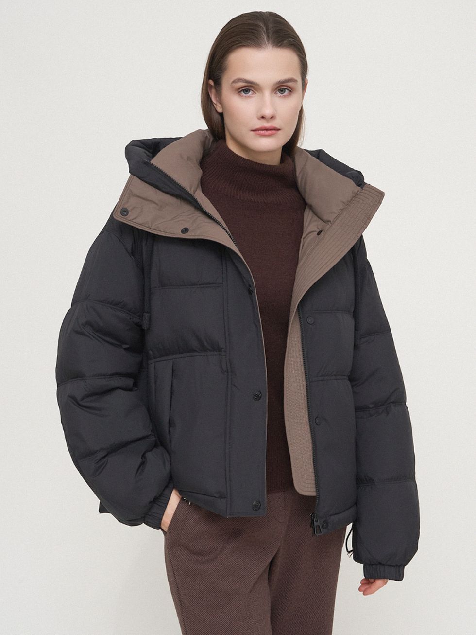 ПУХОВИК ЖЕНСКИЙ, ЧЕРНЫЙ