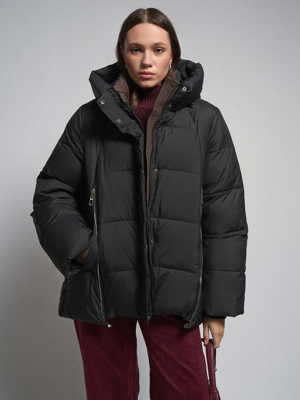 ПУХОВИК ЖЕНСКИЙ, ЧЕРНЫЙ