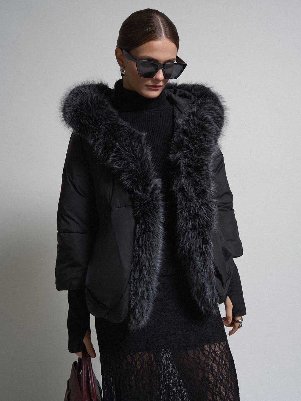 ПУХОВИК ЖЕНСКИЙ, ЧЕРНЫЙ