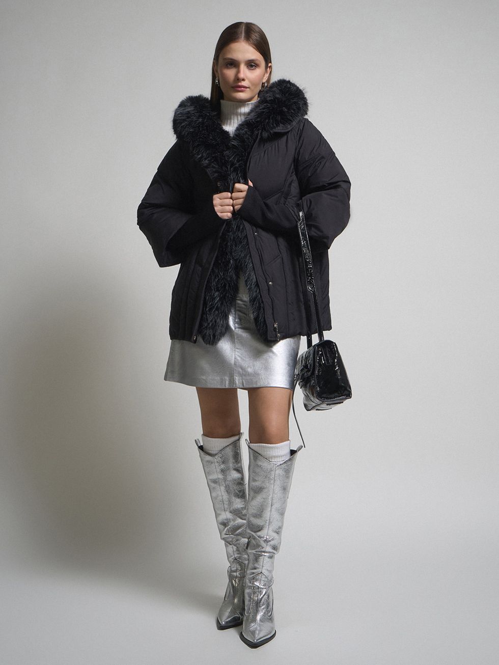 ПУХОВИК ЖЕНСКИЙ, ЧЕРНЫЙ