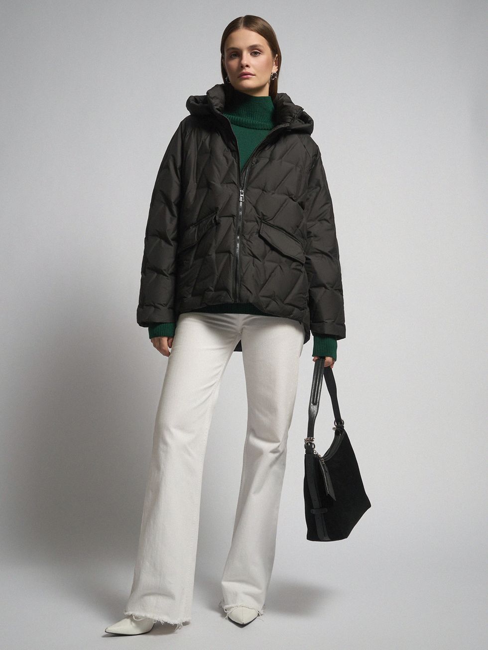 ПУХОВИК ЖЕНСКИЙ, ЧЕРНЫЙ
