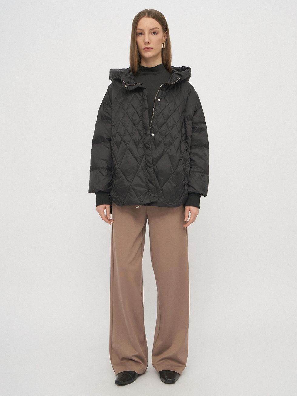 ПУХОВИК ЖЕНСКИЙ, ЧЕРНЫЙ