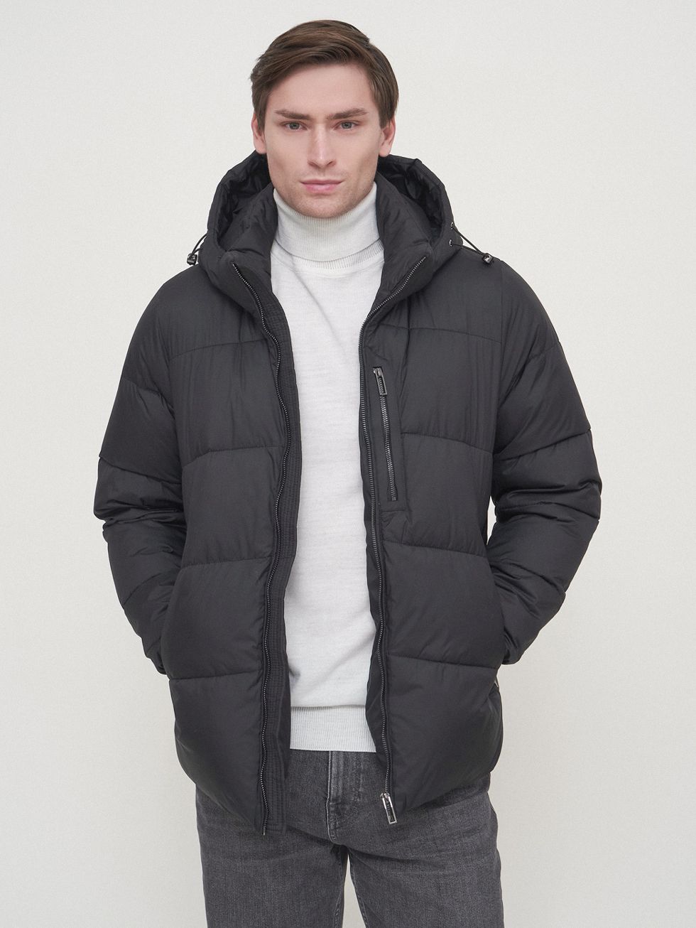 ПУХОВИК МУЖСКОЙ, ЧЕРНЫЙ