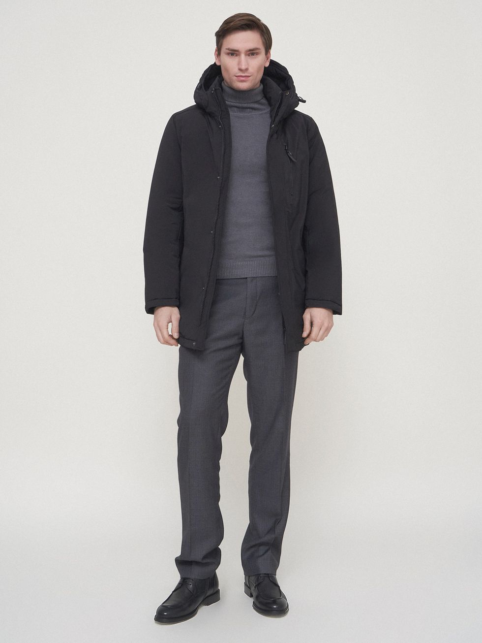 ПАРКА МУЖСКАЯ, ЧЕРНАЯ