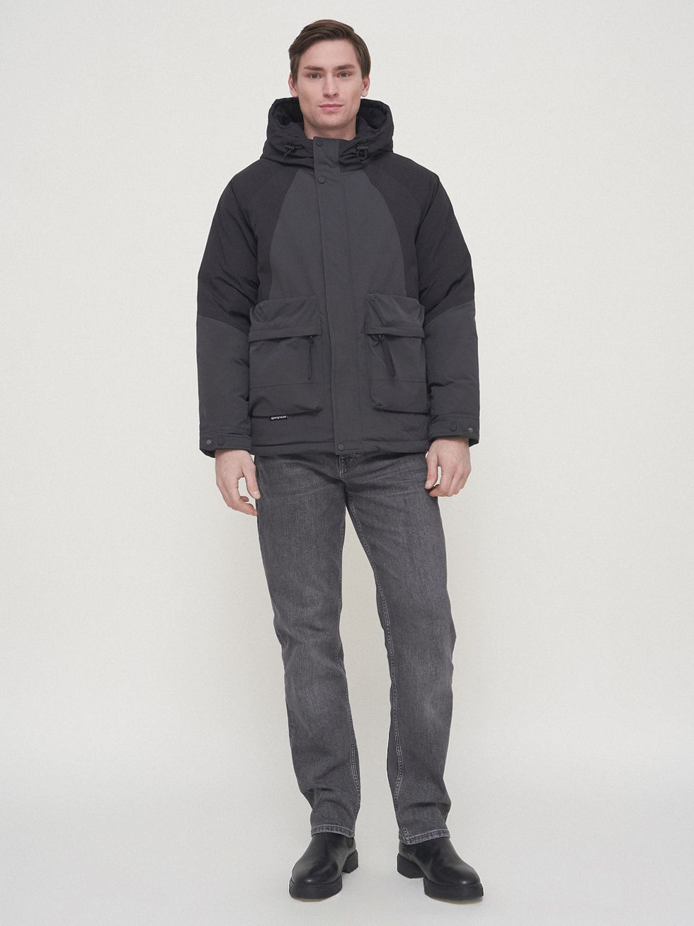 ПАРКА МУЖСКАЯ, ЧЕРНАЯ