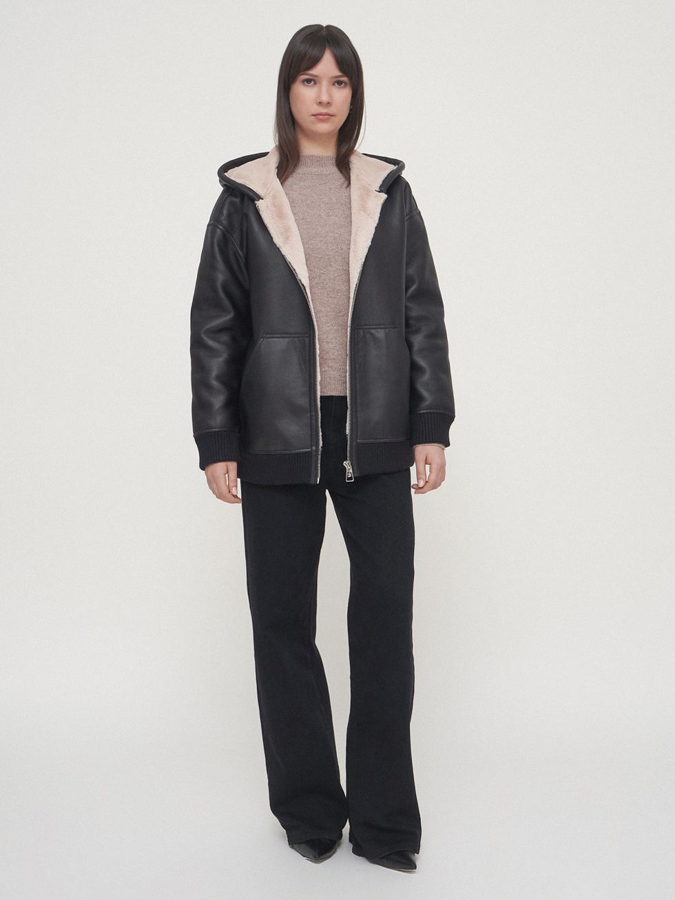 ДУБЛЕНКА ЖЕНСКАЯ, ЧЕРНАЯ