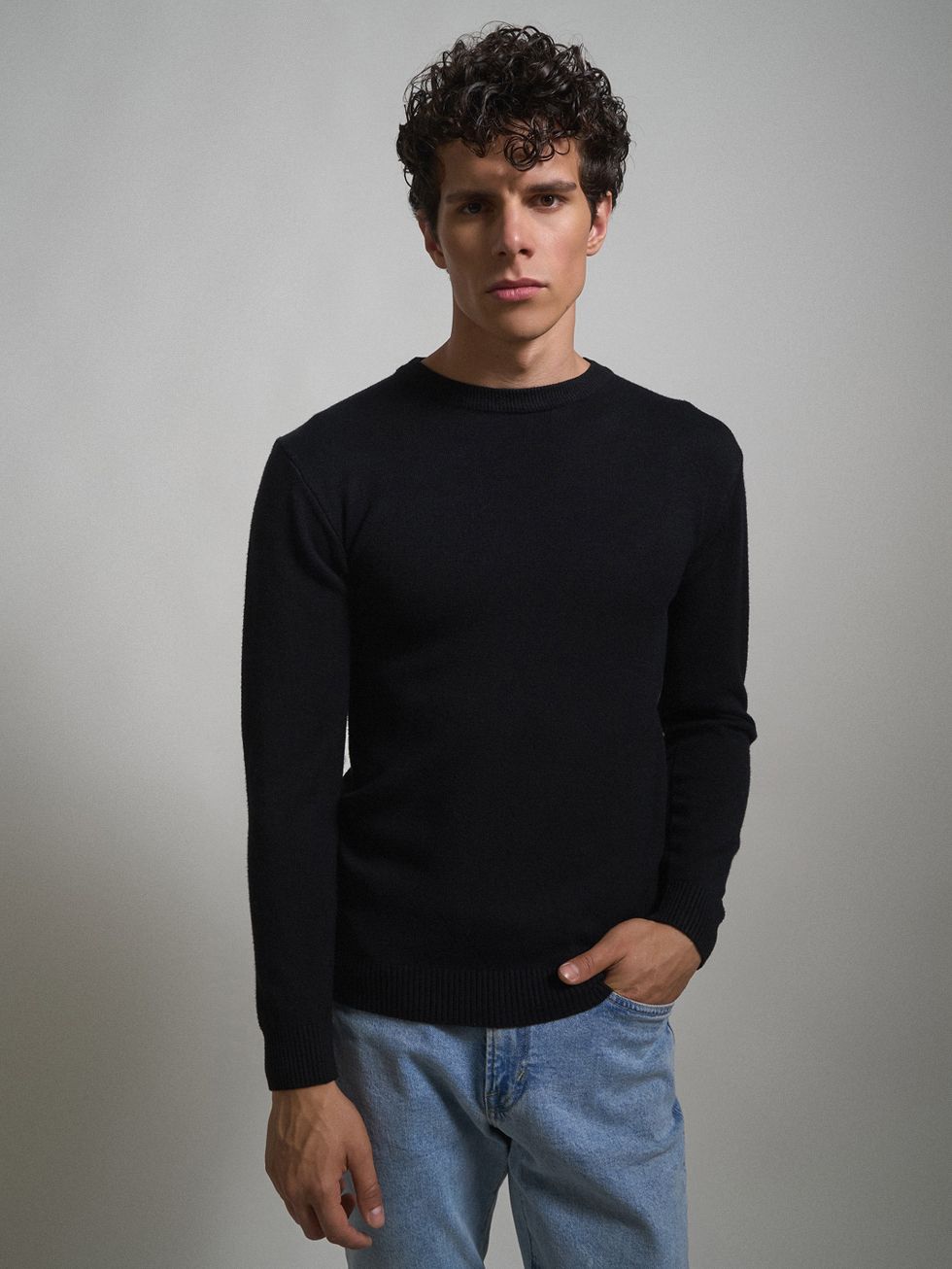 ДЖЕМПЕР МУЖСКОЙ, ЧЕРНЫЙ