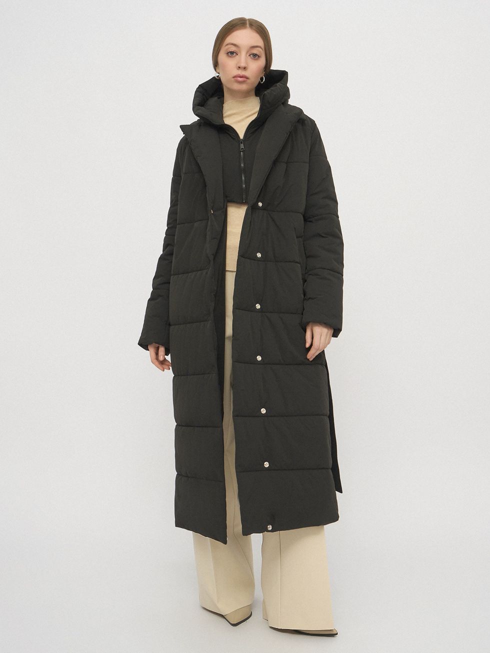 ПУХОВИК ЖЕНСКИЙ, ЧЕРНЫЙ