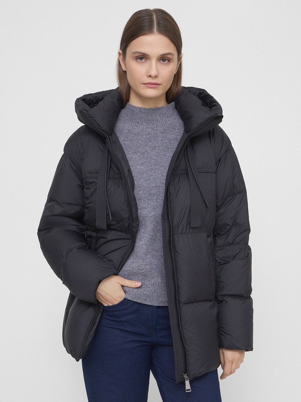 ПУХОВИК ЖЕНСКИЙ, ЧЕРНЫЙ