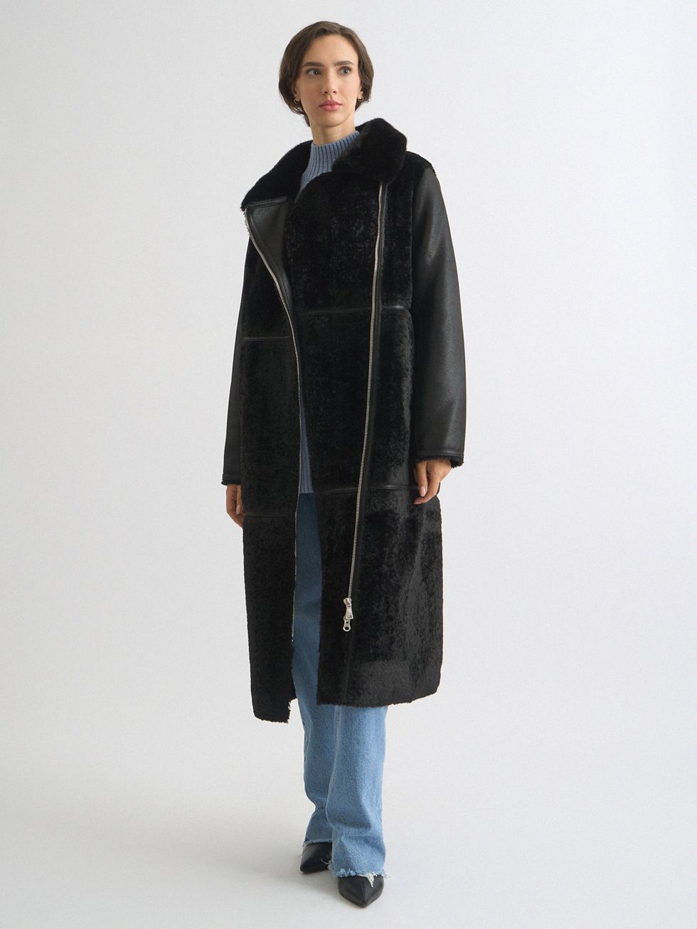 ДУБЛЕНКА ЖЕНСКАЯ, ЧЕРНАЯ