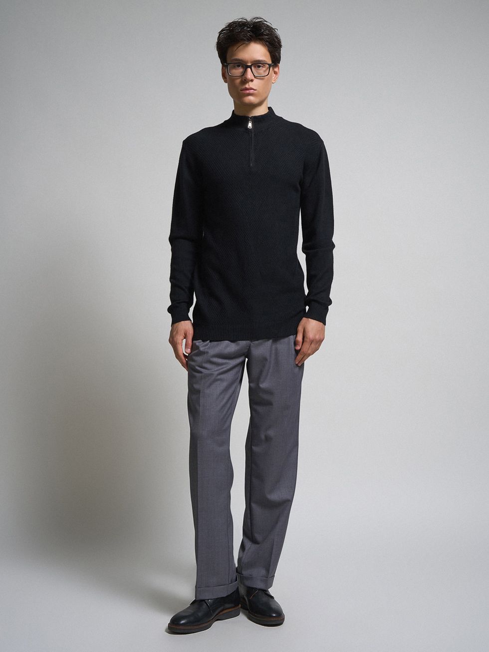 ДЖЕМПЕР МУЖСКОЙ, ЧЕРНЫЙ