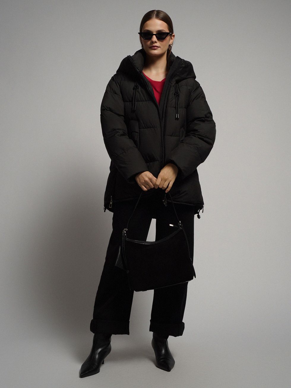 ПУХОВИК ЖЕНСКИЙ, ЧЕРНЫЙ