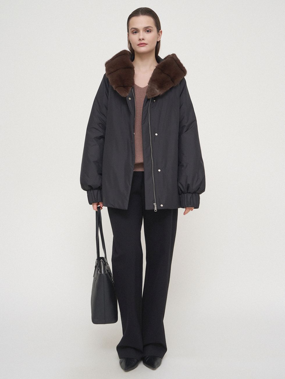 ПУХОВИК ЖЕНСКИЙ, ЧЕРНЫЙ