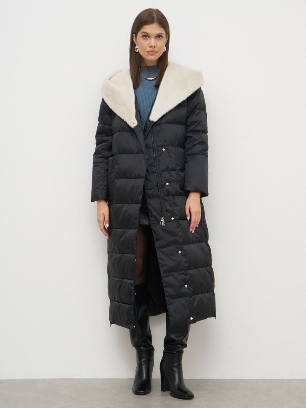 ПУХОВИК ЖЕНСКИЙ, ЧЕРНЫЙ