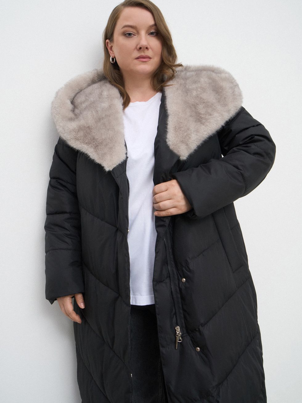 ПУХОВИК ЖЕНСКИЙ, ЧЕРНЫЙ