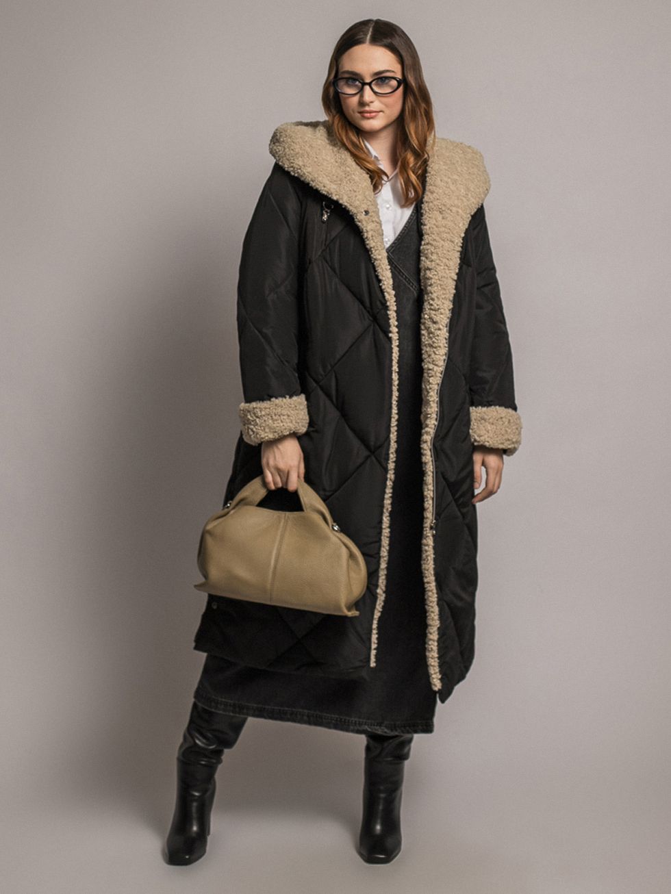 ПУХОВИК ЖЕНСКИЙ, ЧЕРНЫЙ