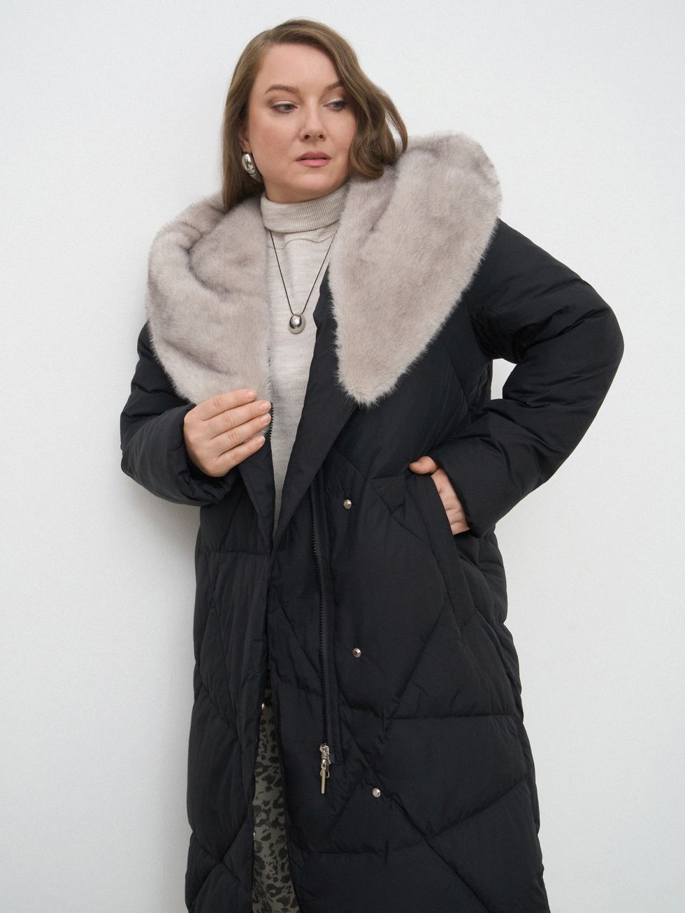 ПУХОВИК ЖЕНСКИЙ, ЧЕРНЫЙ