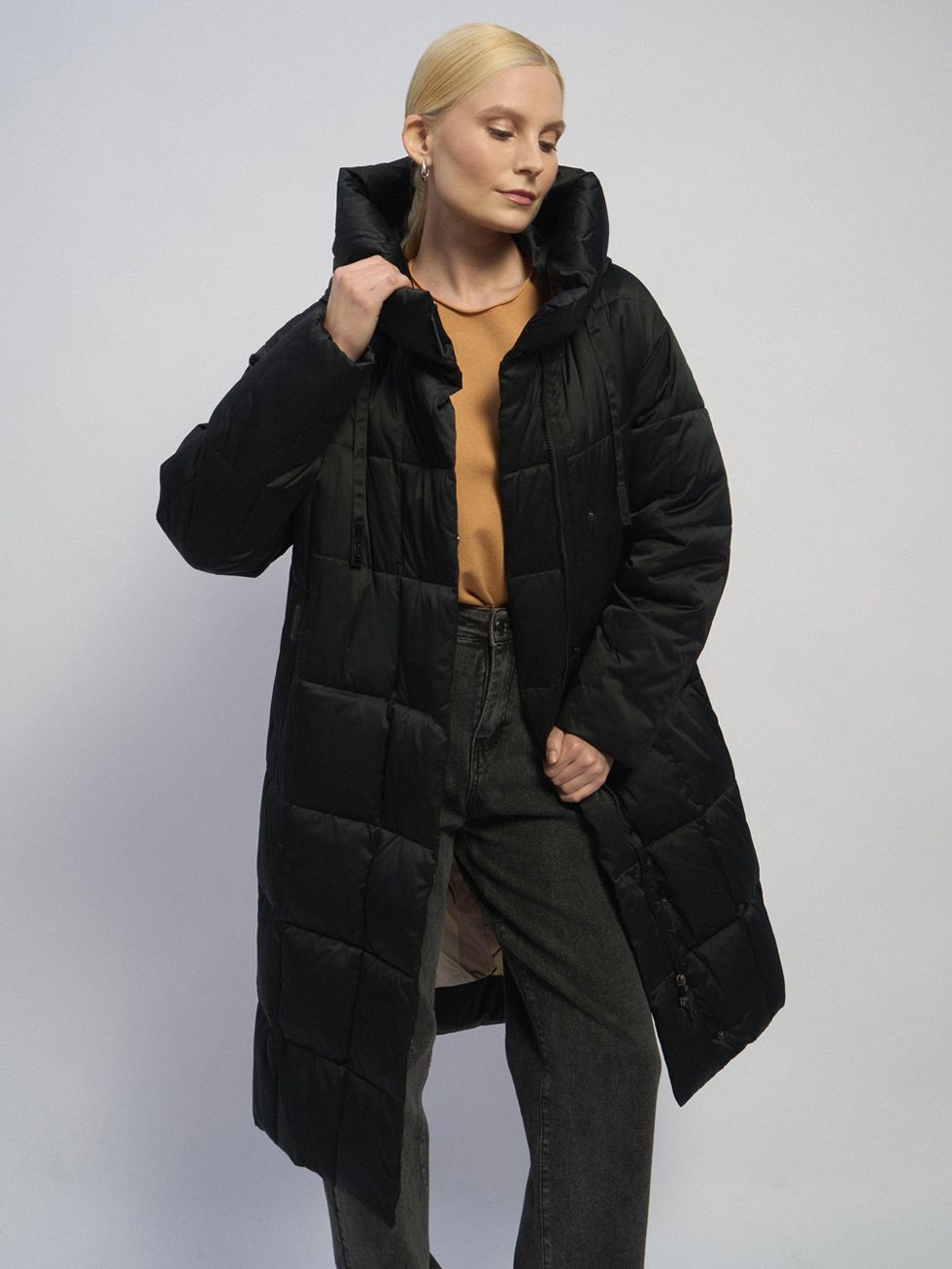 ПУХОВИК ЖЕНСКИЙ, ЧЕРНЫЙ