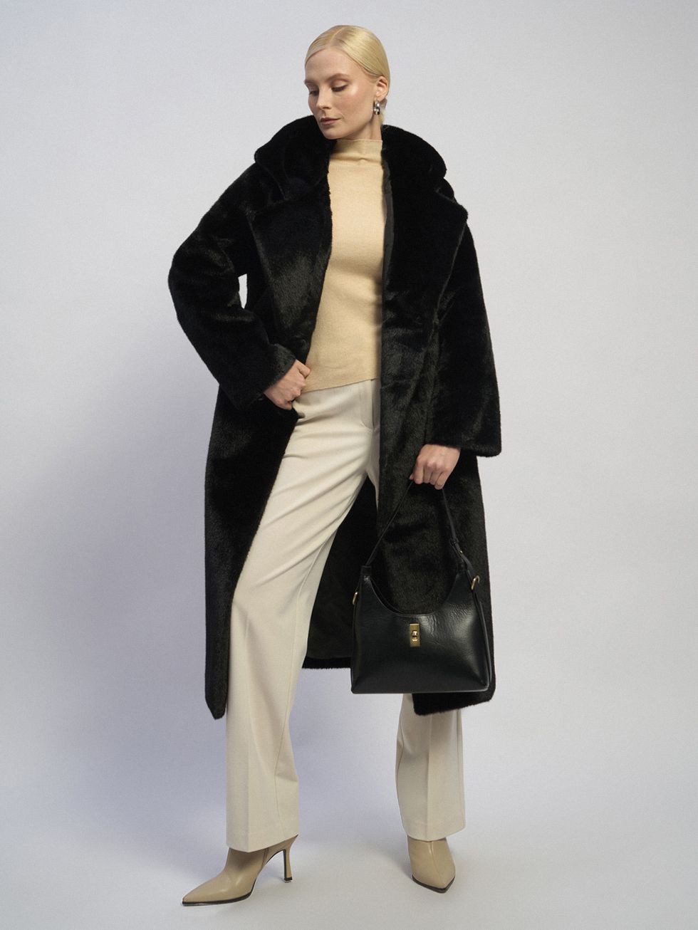 ШУБА ЧЕРНАЯ, ЭКО-МЕХ