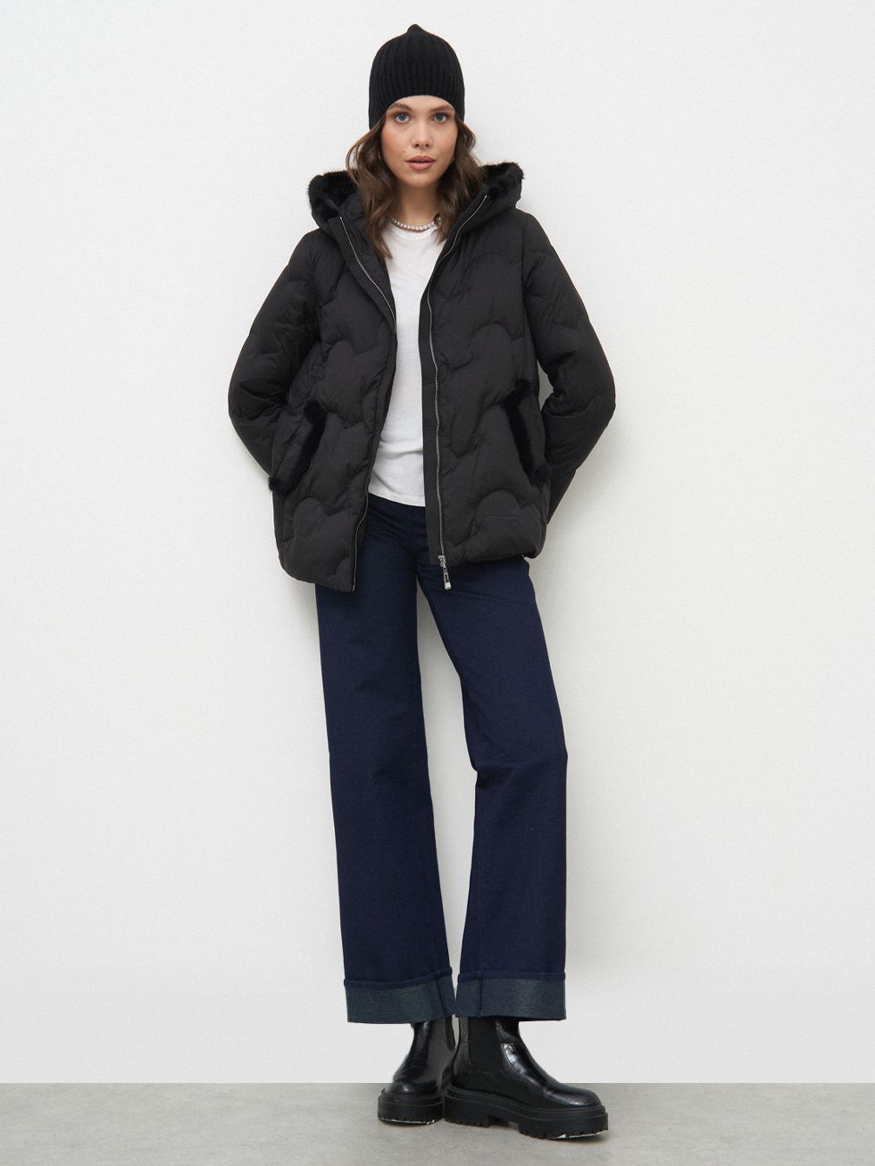 ПУХОВИК ЖЕНСКИЙ, ЧЕРНЫЙ
