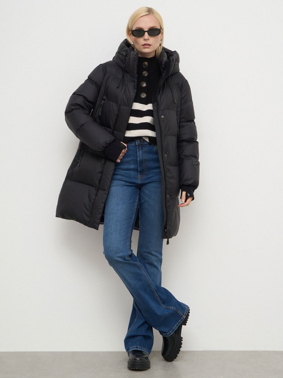 ПУХОВИК ЖЕНСКИЙ, ЧЕРНЫЙ