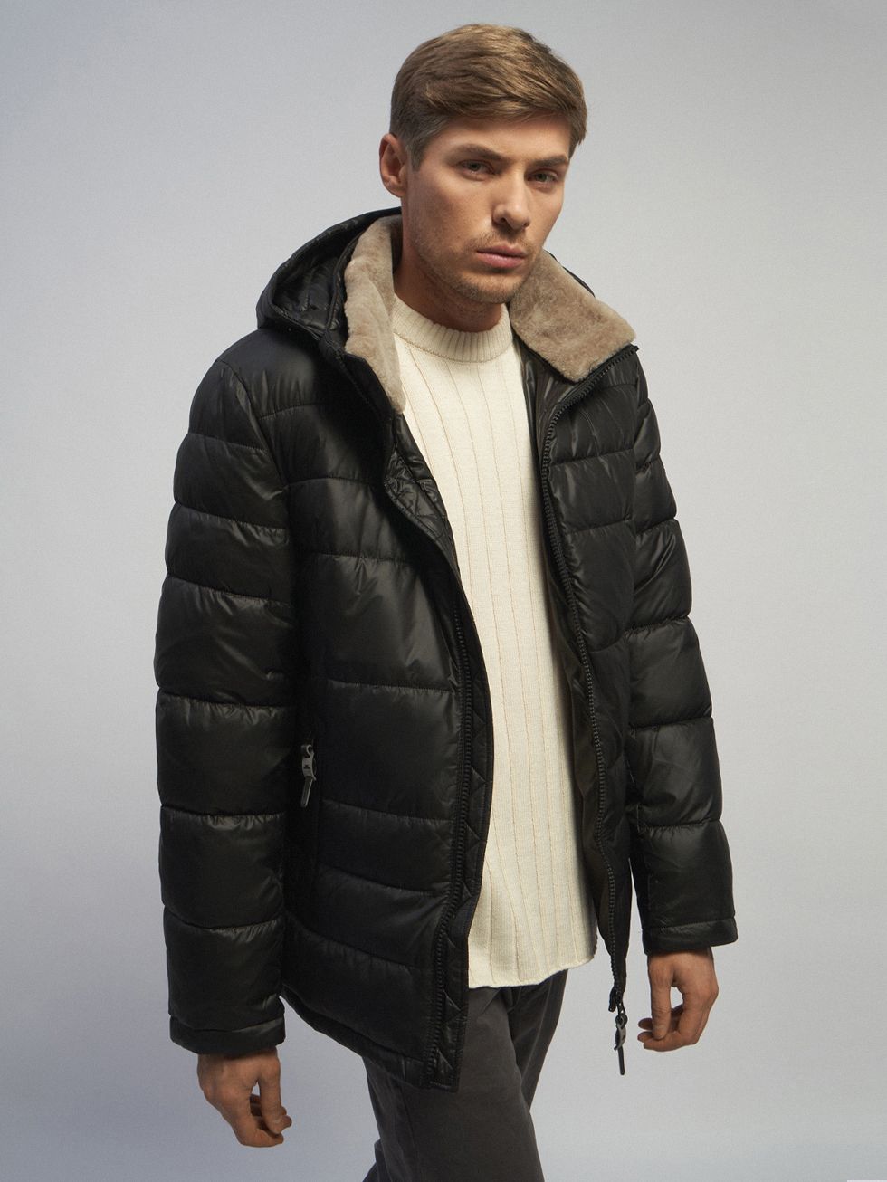 ПУХОВИК МУЖСКОЙ, ЧЕРНЫЙ