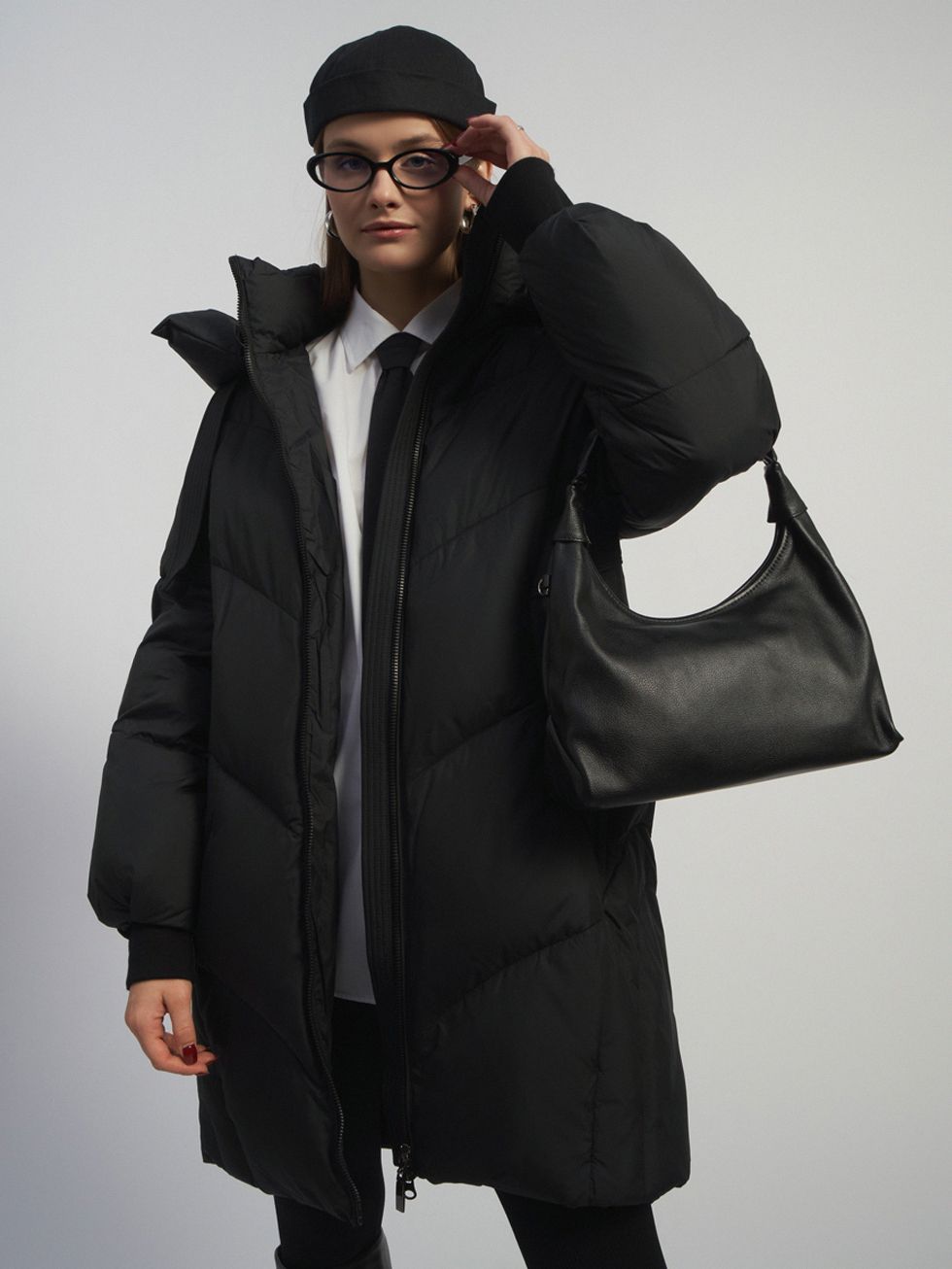 ПУХОВИК ЖЕНСКИЙ, ЧЕРНЫЙ