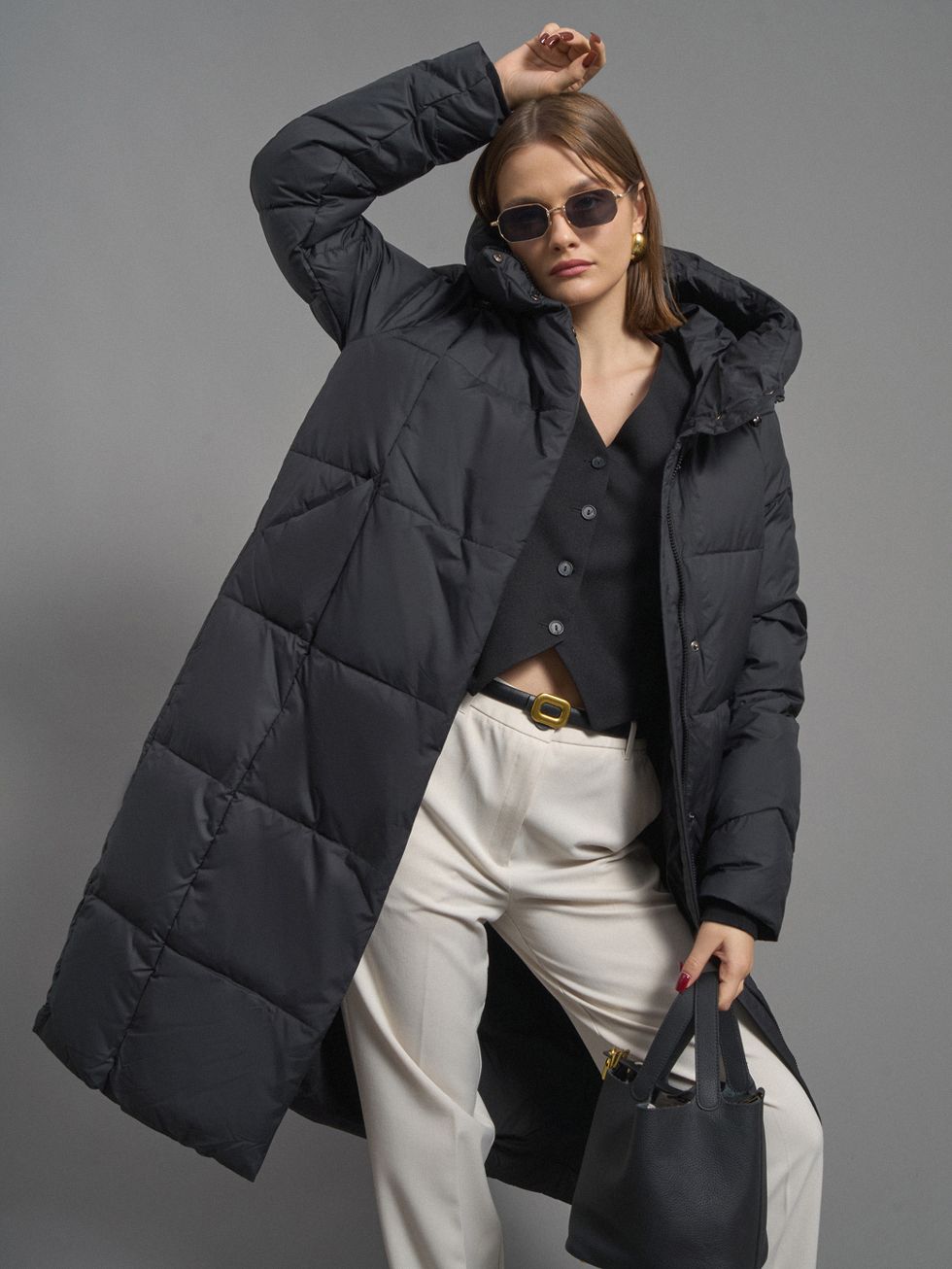 ПУХОВИК ЖЕНСКИЙ, ЧЕРНЫЙ